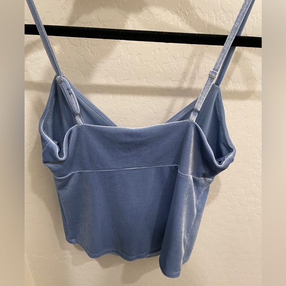 Blue velvet crop top - Small - Picture 3 of 3
